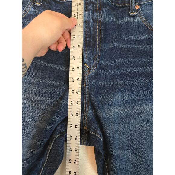 American Eagle Mens 42x32 Jeans Original Bootcut Dark Wash Denim Pants 0785 - Picture 5 of 11